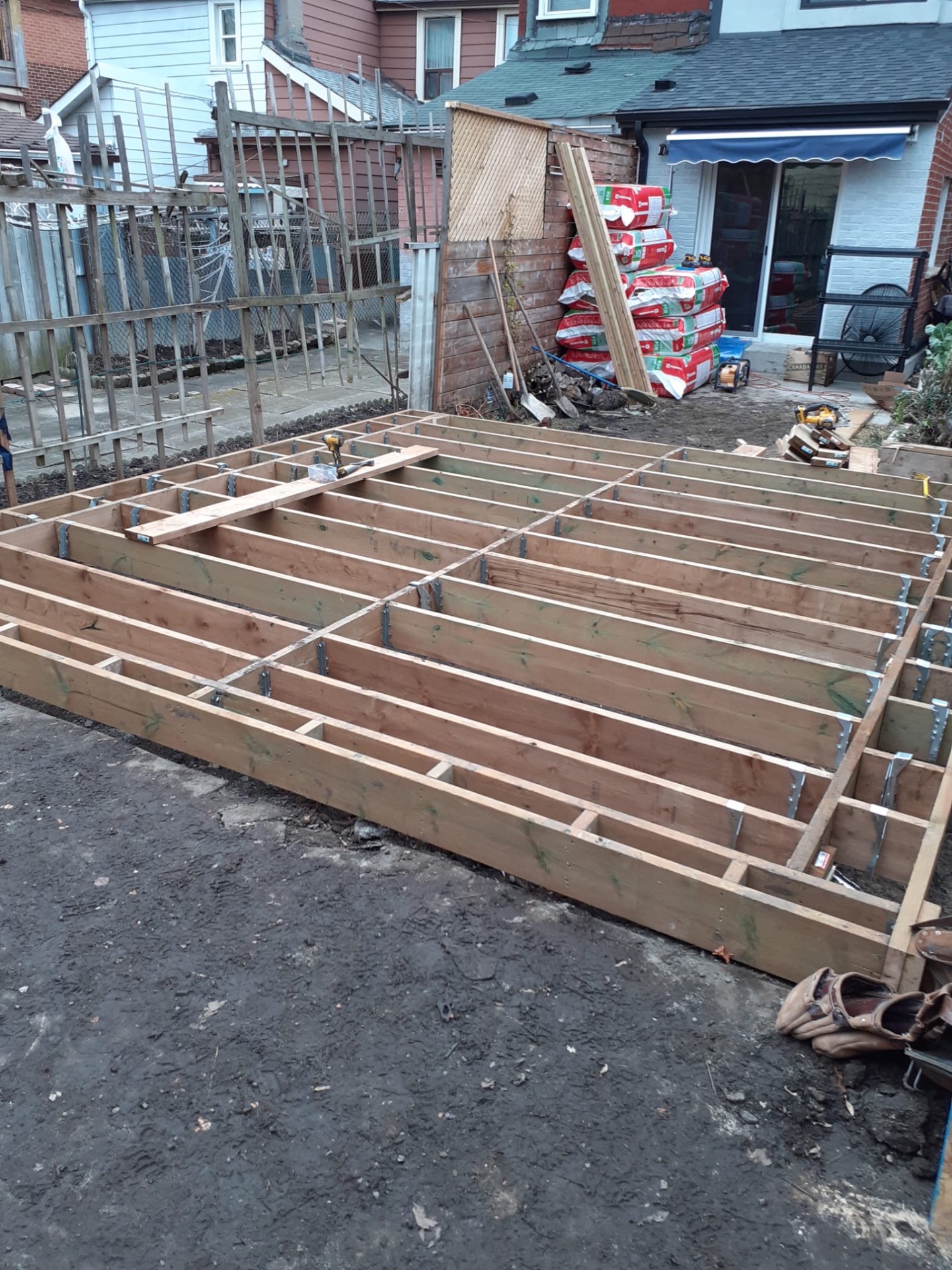 Pressure-treated deck framing