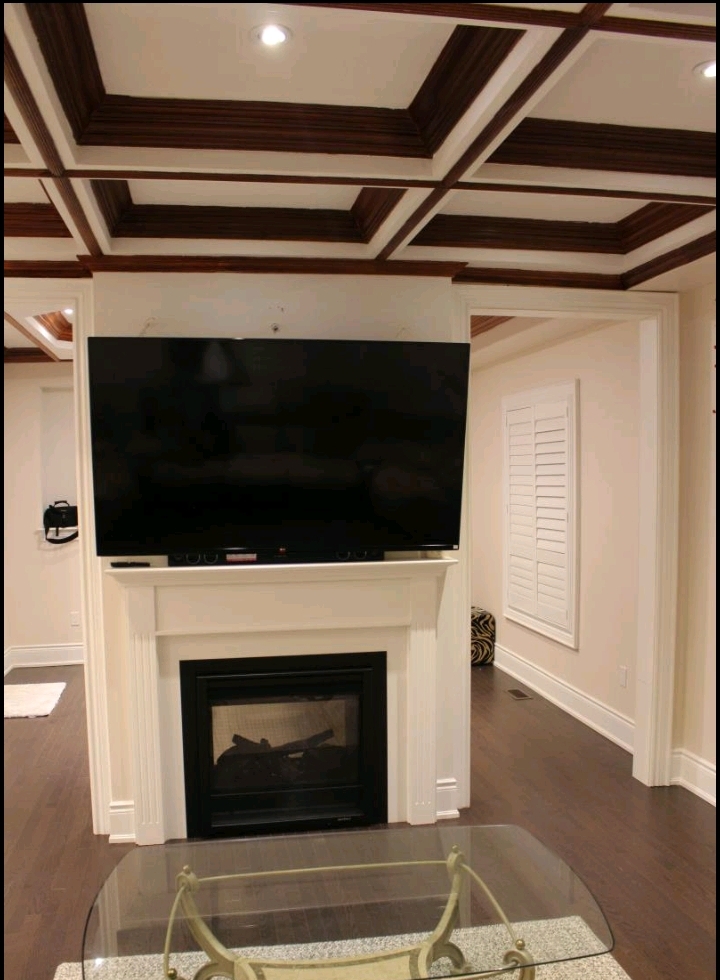Feature fireplace wall